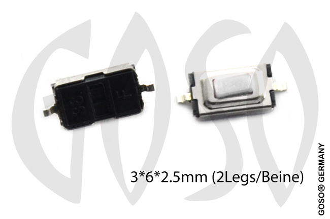 Micro key button 5.8*3.5*2.4mm 2 legs 9735-07