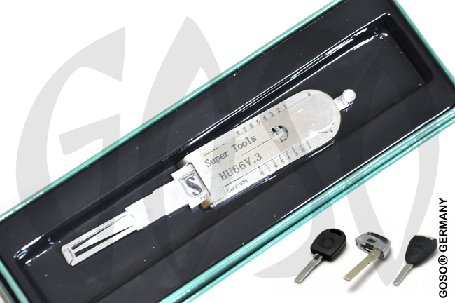 Super Lock Pick und Dekoder for VAG VW Audi Seat Skoda HU66 V.3 2in1 Tool 9896