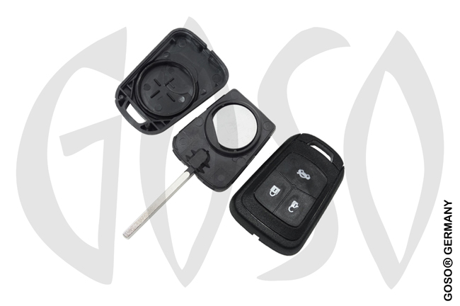 Key Shell for Opel HU100 blank 3 buttons NE36