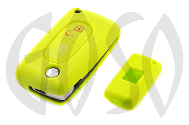 Cover for Citroen Peugeot key cover replacement (green) 8292