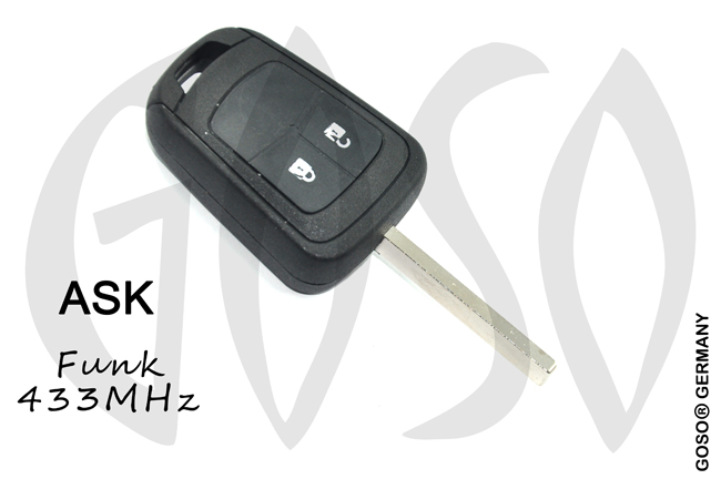 Remote Key for Opel ID46  PCF7937E PCF7941E NCF2951E 433MHZ  HU100 2B starr ASK  8407-2