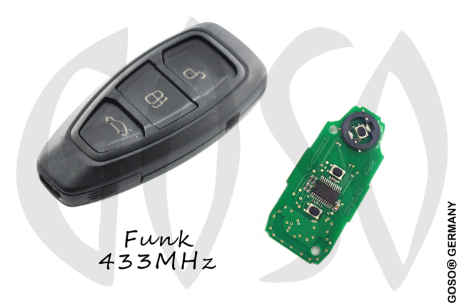 Slot Silca - HU198P14 Remote Key for Ford Keyless 433Mhz ID4D63 3B 5311