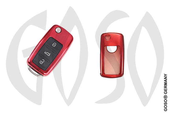 key cover replacement for VW Audi Seat (red) 3B KC02