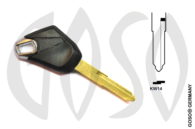 Key Shell for Kawasaki motorcycle  KW14AP  MT21