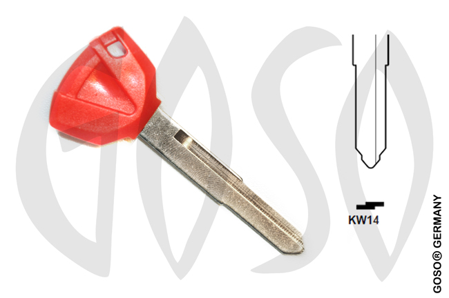 Key Shell for Kawasaki  motorcycle  KW14  MT23