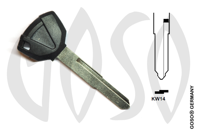 Key Shell for Kawasaki motorcycle KW14  MT24