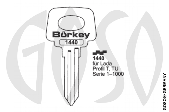 Lada key shell blank  BO-1440