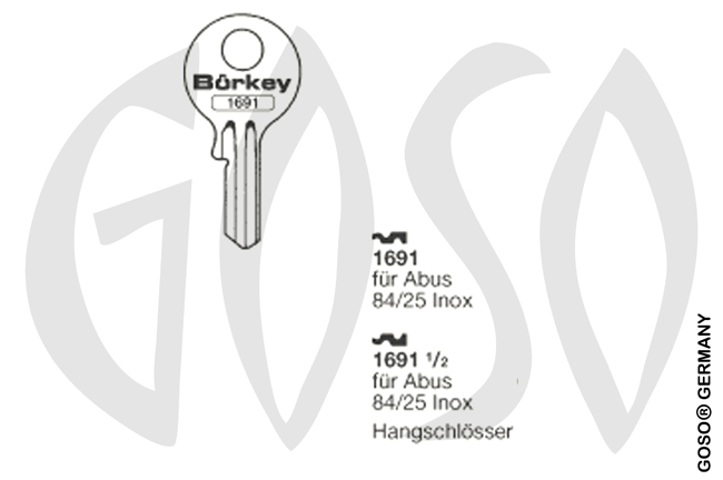 Boerkey cylinder key BO-1691