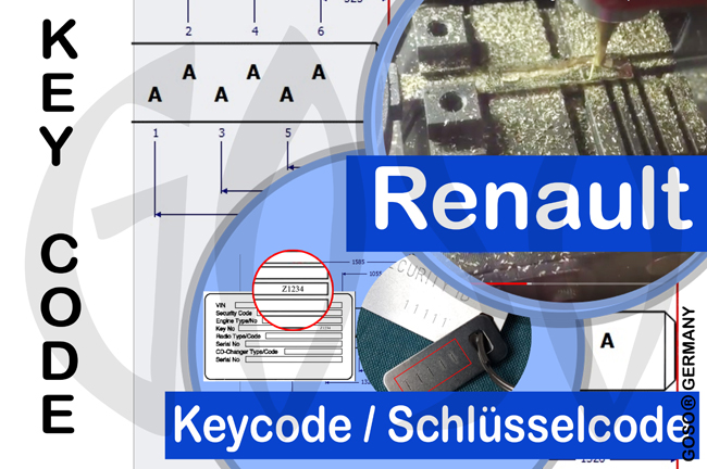Service: Key Code Schlsselcode fr Renault 5002