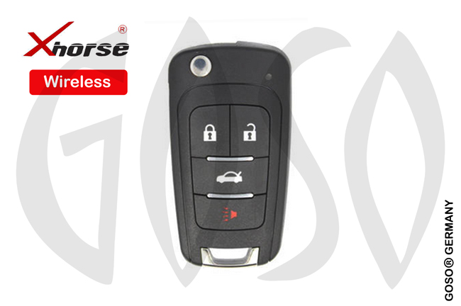 XHORSE Blau VVDI Wireless Remote Key for Opel 433MHz PCF7961 4B 3B XNBU01EN XN-E