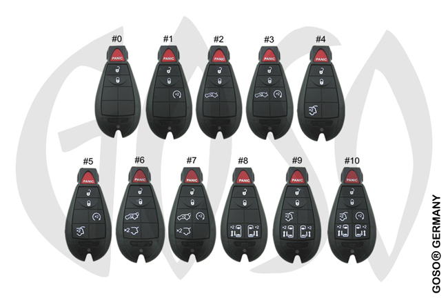 Chrysler Remote Key 433MHz ID46 PCF7941A 3T #2 ZR163 Chrysler Remote Key 433MHz ID46 PCF7941A 3T #2 ZR163