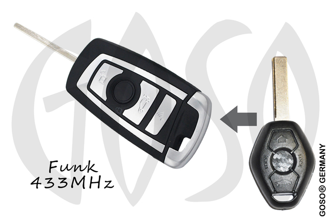 Remote Key for BMW 3B 434MHz (without ID33 PCF7935) EWS HU92 UM ZR530