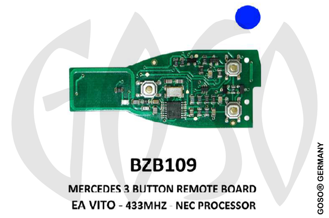 Remote Key for Mercedes IEA-Zedfull 433MHz NEC 3T  BZB109 ZR16