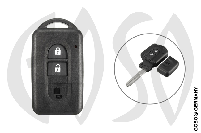 Slot Remote Key for Nissan Keyless Go 433MHz 2T PCF7936 ID46 285E3-4X00A ZR178