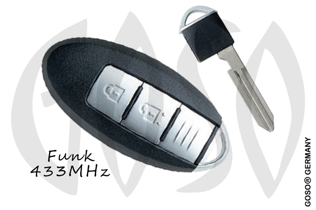 Slot Silca - NSN14P04 Remote Key for Nissan Keyless Go 433MHz 2B ID49 PCF7953M ZR228