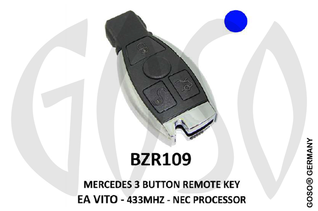 Remote Key for Zedfull Mercedes Benz 433MHz NEC 3T  BZR108 BZR109 BZR115 ZR127