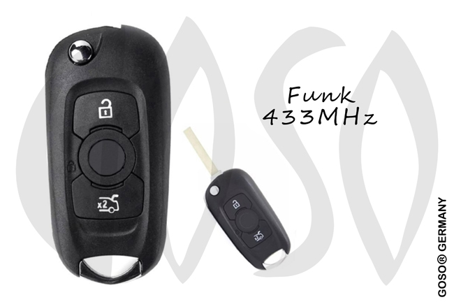 remote key for Opel Astra K  433MHZ ID46 PCF7941E HU100 3T ASK ZR275