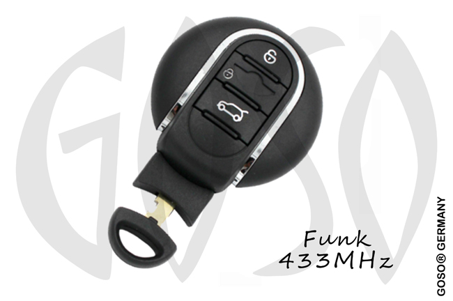 1x Key Blade black for BMW Mini HU100R # 6840-3