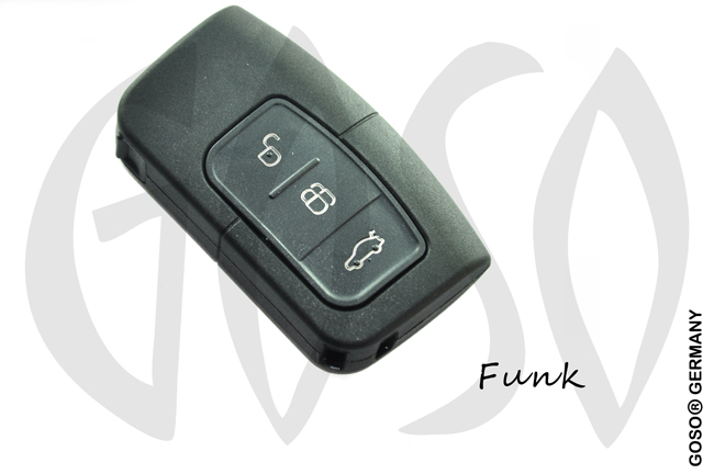 Flip Remote Key for Ford KeylessGo 433MHz 3T ohne 4D63 ZR382