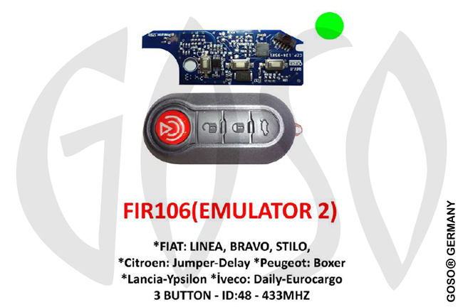 IEA-Zedfull - Funkschlssel Emulator fr Fiat ID48 433MHz 2T FIR106 ZR40