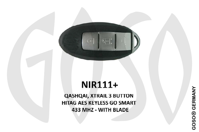 Remote Key for Nissan IEA-Zedfull 433MHz  3T  NIR111+ ZR60
