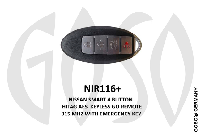 Remote Key for Nissan IEA-Zedfull 315MHz  3T  NIR116+ ZR61