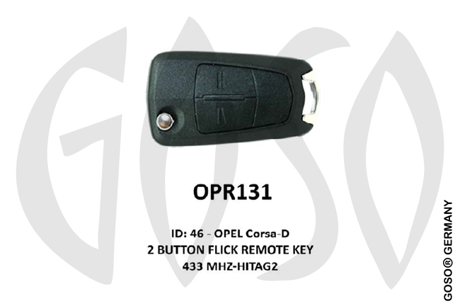 Remote Key for Opel IEA-Zedfull  ID46  PCF7941A 433MHz  2T OPR131 ZR71