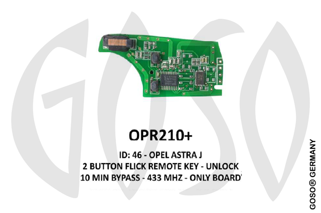 Remote Key for Opel 433MHz ID46 2T OPR210+ ZR73