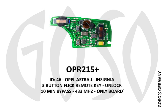 Remote Key for Opel IEA-Zedfull 433MHz ID46 3T OPR215+ ZR74