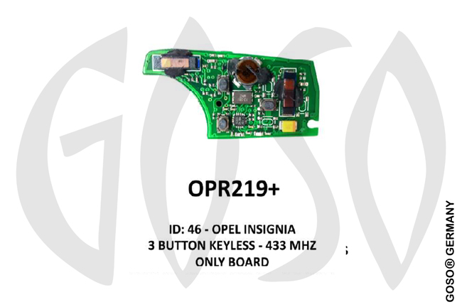 Remote Key for Opel IEA-Zedfull 433MHz ID46 3T  OPR219+ ZR75