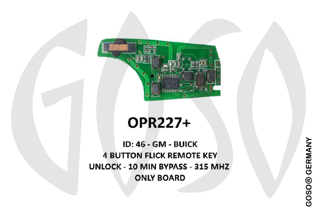 Remote Key for Opel IEA-Zedfull 315MHz ID46 GM 4T  OPR227+ ZR77