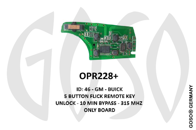 Remote Key for Opel IEA-Zedfull  315MHz ID46 GM 5T  OPR228+ ZR78