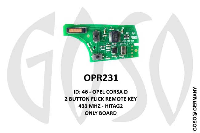 Remote Key for Opel IEA-Zedfull 433MHz ID46 2T  OPR231 ZR81