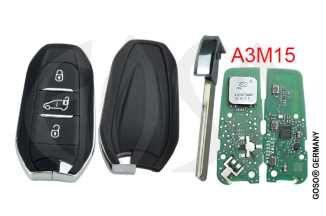 OEM Funkschlüssel für Citroen Peugeot AES ID49-1E 4A 433MHz A3M15 FSK 3T HU83 Keyless GO ZR833 OEM Funkschlüssel für Citroen Peugeot AES ID49-1E 4A 433MHz A3M15 FSK 3T HU83 Keyless GO ZR833