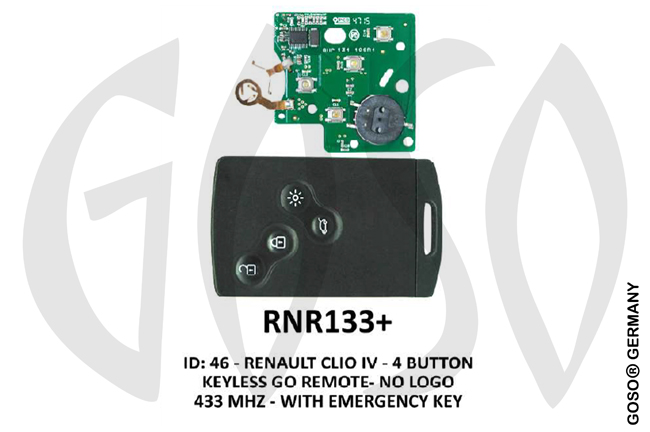 Remote Key for Renault Zedfull ID4A HITAG AES PCF7953M 433MHz ASK 4T AES RNR133+ ZR93